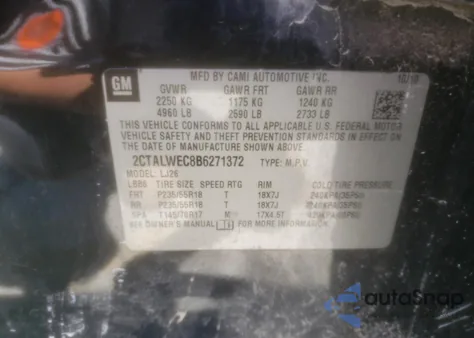 2011 GMC Terrain Slt from USA, damaged, VIN 2CTALWEC8B6271372